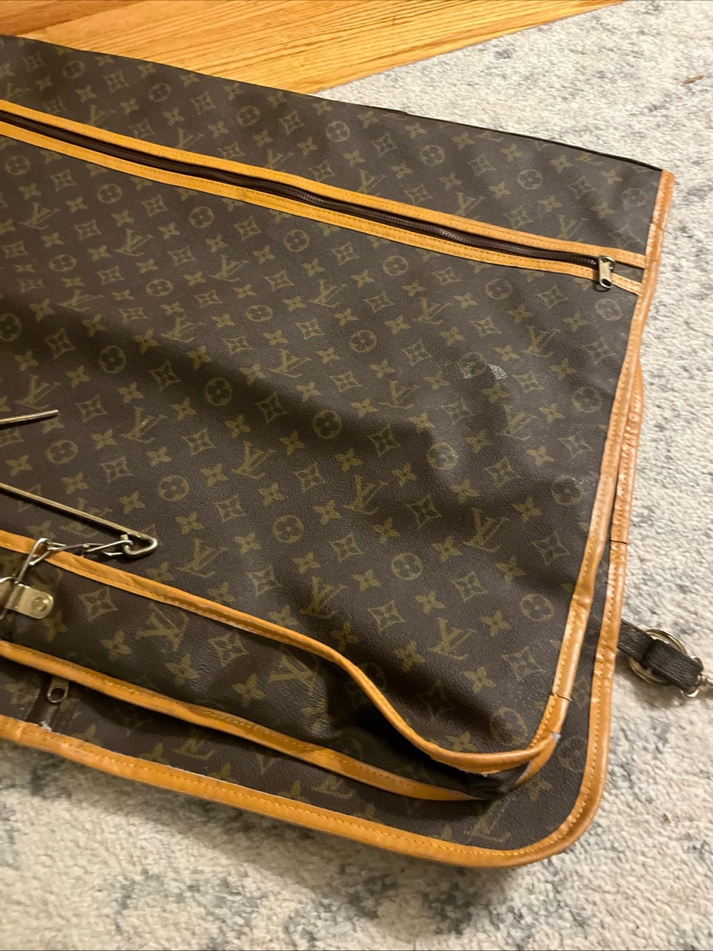 Louis Vuitton Monogram Canvas Garment Bag with Vachetta Trim - Dark Brown - Picture 12 of 14